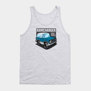 Medium Blue Ramcharger (White-Based) - 1974 Tank Top